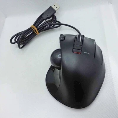 ELECOM Wired Mouse Trackball Right M-XT2URBK Hand Thumb Control 5-Button Used - Image 1 of 4