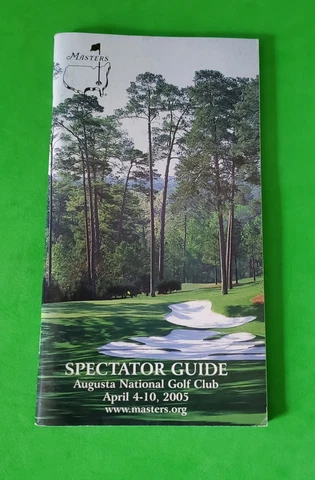 2005 Masters Spectator Guide Tiger Woods Won His Fourth Green Jacket Cover