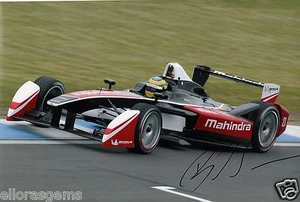 Foto firmada a mano del piloto de Fórmula E Bruno Senna 12x8" autógrafo AA - Imagen 1 de 1