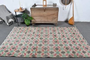Turkish Rug, Vintage Rug, 4.6x7.9 ft Area Rug, Cool Rugs, Bedroom Rug, Old Rug - Picture 1 of 6