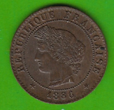 France 1 Centime 1886 A Pretty Better Vintage nswleipzig - Image 1 of 2