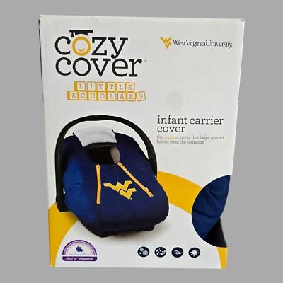 West Virginia Mountaineers Infant Carrier Cover NCAA Cozy Cover Little Scholars - Image 1 of 4
