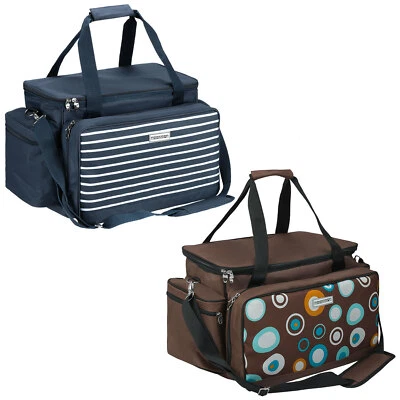 anndora XXL Picknicktasche 57 Teile Geschirr Kühlkorb Getränkekühler isoliert - Bild 1 von 4