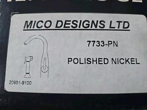 Mico 7733-PN "Profili"Kitchen Faucet Single Lever With Sidespray Polished Nickel - Picture 1 of 4