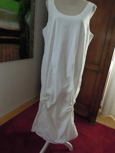 OUI Maxikleid 44 Weiß Baumwolle Elasthan Raffung Baumwollfutter Maße im Angebot - Bild 1 von 11