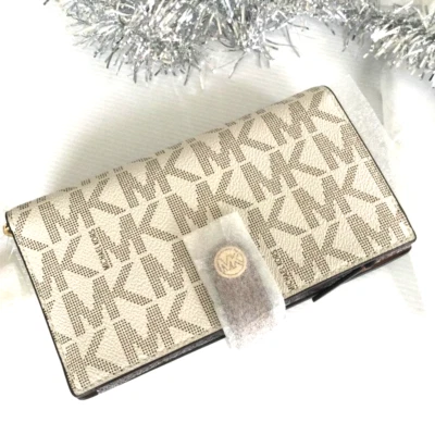 MICHAEL KORS SIGNATURE JET SET CHARM SM PHONE WRISTLET WALLET NEW 38H1CT9W1B - image 1 of 4