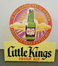 Vintage Little Kings Beer Schoenling Table Bar Pub Tavern Adv Sign 5.5" x 4.75"