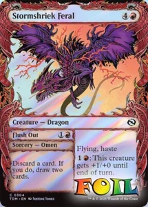 Stormshriek Feral Showcase 0304 MTG Tarkir: Dragonstorm Common NP Foil - Picture 1 of 1