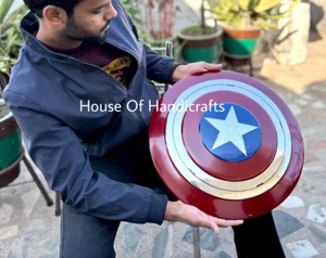 Handmade Metal Captain America shield ,cosplay ,gifts, decor,in '22 inch - Picture 1 of 6