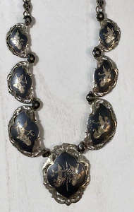 Vintage Made In Siam Sterling Necklace Marked 925 - Picture 1 of 24