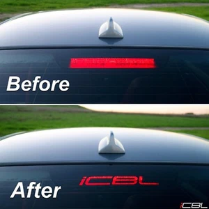 Custom Third Brake Light Cover fits all BMW's Carbon Fiber Vinyl Plastic Cover - Picture 1 of 12