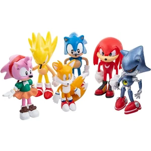 Sonic The Hedgehog 6 pc Action Figures Toys Birthday party cake Toppers - Picture 1 of 10