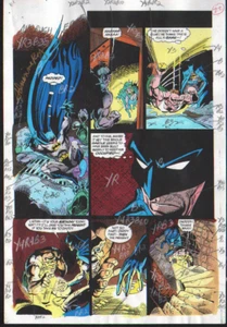 BATMAN SOMBRA DEL MURCIÉLAGO #10 COLOR PRODUCCIÓN ARTE FIRMADO ADRIENNE ROY CERTIFICADO DE AUTENTICIDAD PG 19 - Imagen 1 de 2