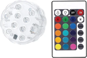 Waterproof Remote Controlled Puck Light with 10 Colorful Leds - Picture 1 of 12