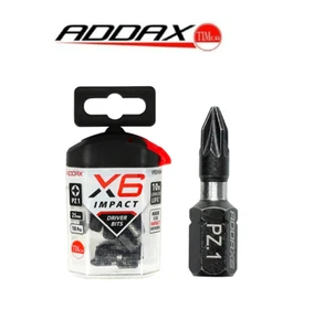 Addax Impact Driver Bits Screwdriver Insert Recess Bit 25mm PZ1 - Picture 1 of 2