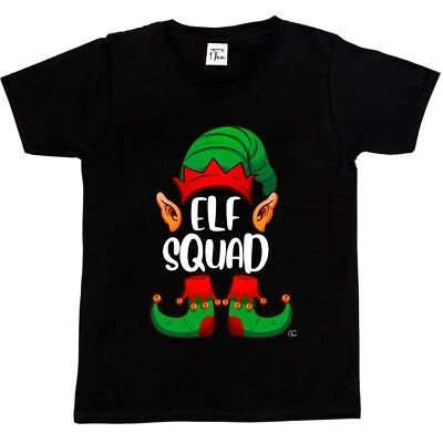 1Tee Kids Boys Christmas Elf Squad T-Shirt