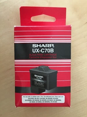 Genuine Sharp Ink - UX-C70B BLACK / UX-B700 UX-B15 UX-B17 UX-B20 (INC VAT) BOXED - Image 1 of 2