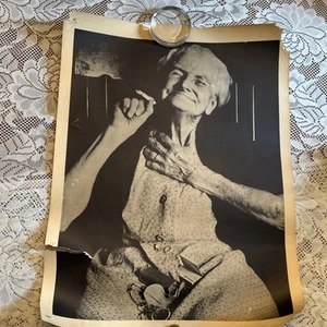 Vintage  Cannabis 1969 poster Marijuana Granny Smoking Pot Photo Poster 25x19” - Picture 1 of 11