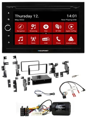 Blaupunkt Lenkrad DVD Bluetooth DAB 2DIN USB Autoradio für Nissan Micra 13-17 pi - Bild 1 von 4