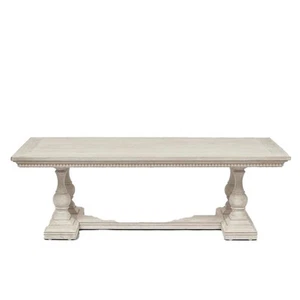 Belle Ville Oak Dining Table Indoor Furniture Home Decor 300x100cm White - Picture 1 of 2