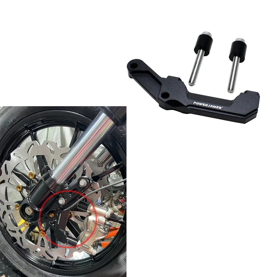 Black 108mm Front Brake Caliper Bracket for Harley 2000-17 Dyna Street Bob FXDC - Изображение 1 из 4