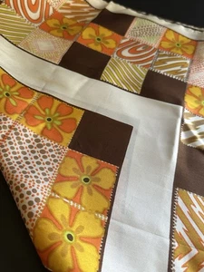 Vtg Retro 70s Baar & Beards Silk Scarf Orange Flower Power 26” Square Italy - Picture 1 of 24