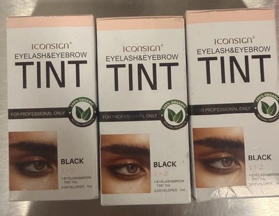 Lote de 3 NUEVOS Kits de Tinte de Pestañas y Cejas Iconsign | Tono Negro Foto 1 de 4