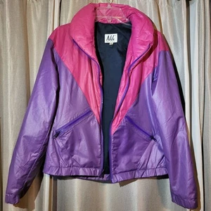 VTG 90's NILS Size 14  Ski Jacket Pink Purple  - Picture 1 of 12