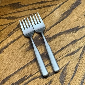 WMF Cromargan Japan SALZBURG Stainless 2 Salad Forks Flatware Silverware 7” - Picture 1 of 6