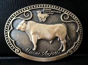 *TONY LAMA Maine Anjou Bull Cow Sire Belt Buckle Cattle Breed Series FIRST Ed - Picture 1 of 4