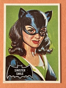 1966 Topps Batman Black Bat #27 Sinister Smile Cat Woman Near Mint - Bild 1 von 8