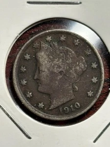 1910 Liberty "V" Nickel ss dunkel & verkalkt - Bild 1 von 5