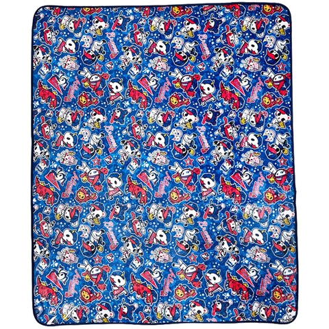 tokidoki Atlanta Braves 60" x 50" Plush Blanket Cover