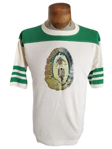 ROPA DEPORTIVA DE COLECCIÓN Para hombre Verde y Blanca Ridin' Alta Camiseta Talla Grande Hecha en EE. UU. - Imagen 1 de 12