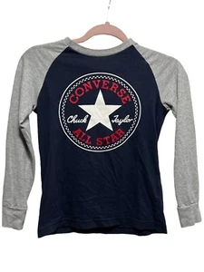 Converse All Star Chuck Taylor Shirt Youth Size S Blue & Grey. Smoke Free Clean - Picture 1 of 4
