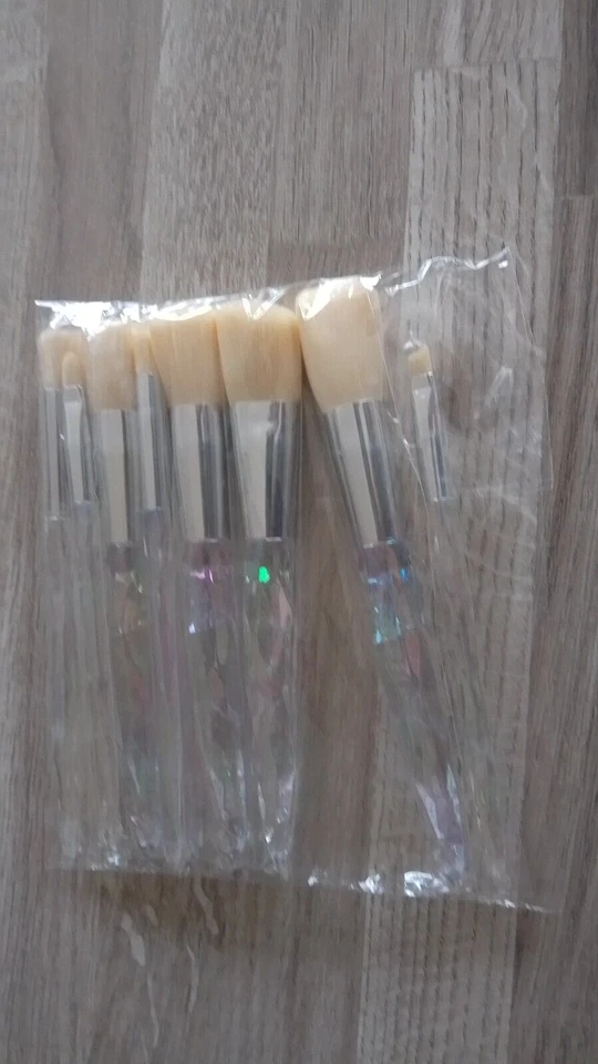 10x Make-up Pinsel KLAR Regenbogen Set Pufferpulver Kontur Lidschatten Pinsel UK - Bild 1 von 1