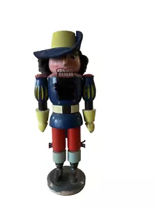 MADE IN GERMANY WOODEN MUSKETEER NUT CRACKER 13 INCHES TALL - Picture 1 of 7