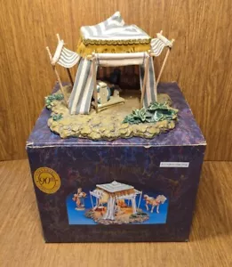 Fontanini Heirloom Nativity The King's Tent Large 5"  Blue Striped Canvas #50153 - Picture 1 of 9