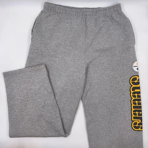 Pittsburgh Steelers Sweatpants Gray Adult Large NFL Apparel Cotton Cover