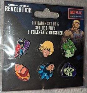 Set of 6 He-man Masters of the Universe Pin Badges Characters - Picture 1 of 13