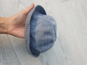 H&M kids denim look blue cotton summer hat 1.5-4 years old - Picture 1 of 4