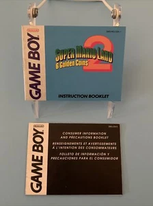 Super Mario Land 2 Manual y Nintendo Game Boy Inserto Sin Juego Incluido BONITO - Imagen 1 de 5