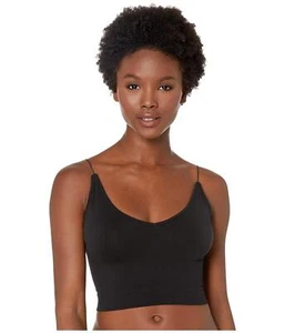 Free People 291619 Women Ribbed V-Neck Brami Black Size MD-LG (Women's 8-12) - Picture 1 of 3