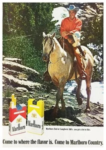 Reproduktion Vintage ""Marlbro Man 1969" Zigarettenposter. Größe: A2 - Bild 1 von 1