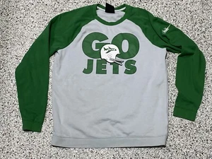 Nike New York Nyc Jets Go Jets Pullover Sweatshirt Men L Grey Green NFL - Picture 1 of 6