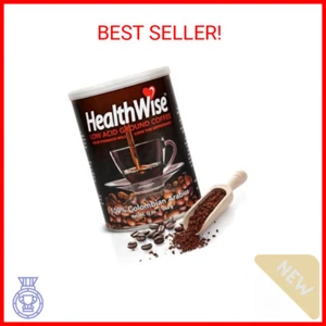 HealthWise Low Acid Organic Ground Coffee | Colombian Arabica | Healthier Coffee - Picture 1 of 2