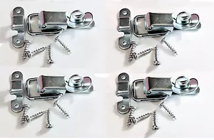 4 Pack Small Penn Elcom 0525 Padlockable Draw Latch w/Screws-Zinc Finish - Picture 1 of 2