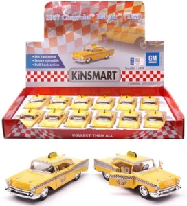 MODELLINO AUTO STATICO KINSMART CHEVROLET BEL AIR 1957 TAXI CM 12 SCALA 1:40 - Foto 1 di 5