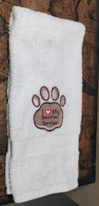 Boston Terrier Hand Towel, never used 28" x 15", Mint condition FREE SHIPPING! - Picture 1 of 1