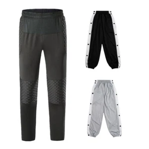 Kids Boys Protective Padded Pants Drawstring Elastic Waistband Goalie Trousers - Picture 1 of 41